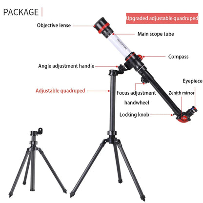 Professional Astronomical Telescope Powerful Monocular Portable HD Moon Space Planet Observation Gifts for Children
