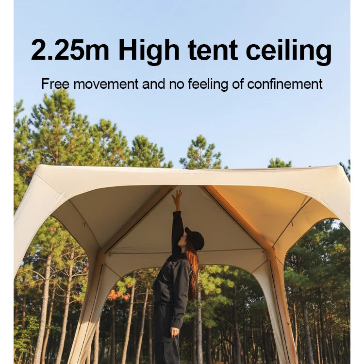 Sonuto Instant Setup Inflatable Tent, 3x3m Quick Inflation Air House Tent, Portable Easy Setup Large Camping Tent with Bag