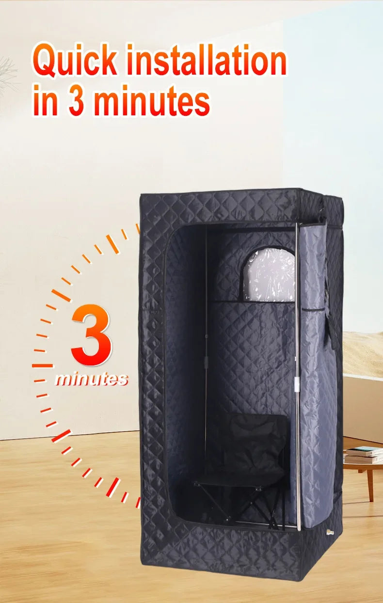 Sweat Steam Box, Home Full Body Sauna Box, Folding Portable Sweat Steam Room