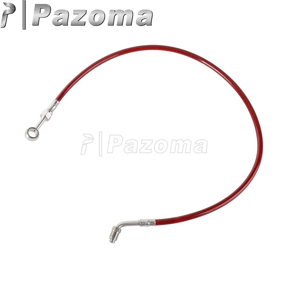 Motorcycle Hydraulic Banjo Braided Line Steel Brake Hose Cable For Harley Softail Slim Breakout Deluxe Street Bob Fat Boy 18-23