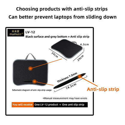 MUMUCC Multifunctional Laptop Desk With Cushion and Filled with Foam Particles, Small Pillow Table, Hard Mouse Pad Large
