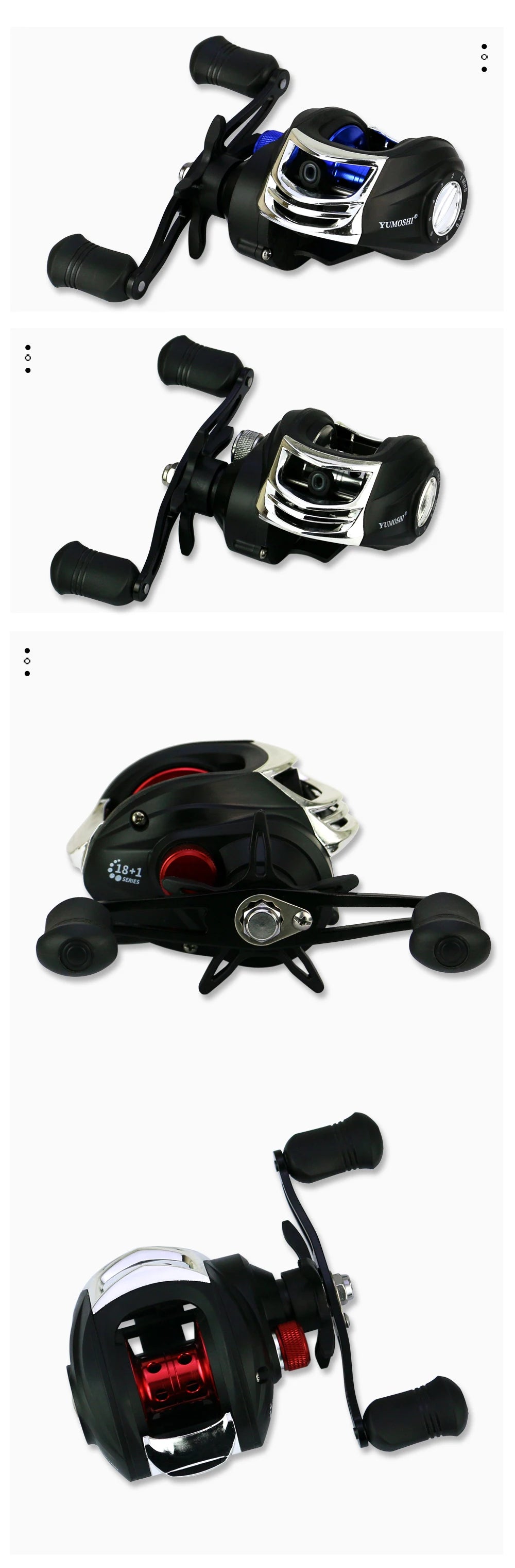 Bait Casting Reel Magnetic Brake System Reel 10KG Max Drag 7.2:1 High Speed Fishing Reel Fishing Accessories Metal Fishing Wheel