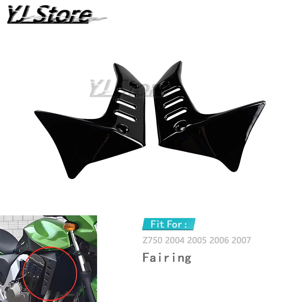 Motorcycle ABS Plastic Fairing Radiator Side Panel Cover Cowl Protector Fit For Kawasaki Z 750 Z750 2004 2005 2006 2007