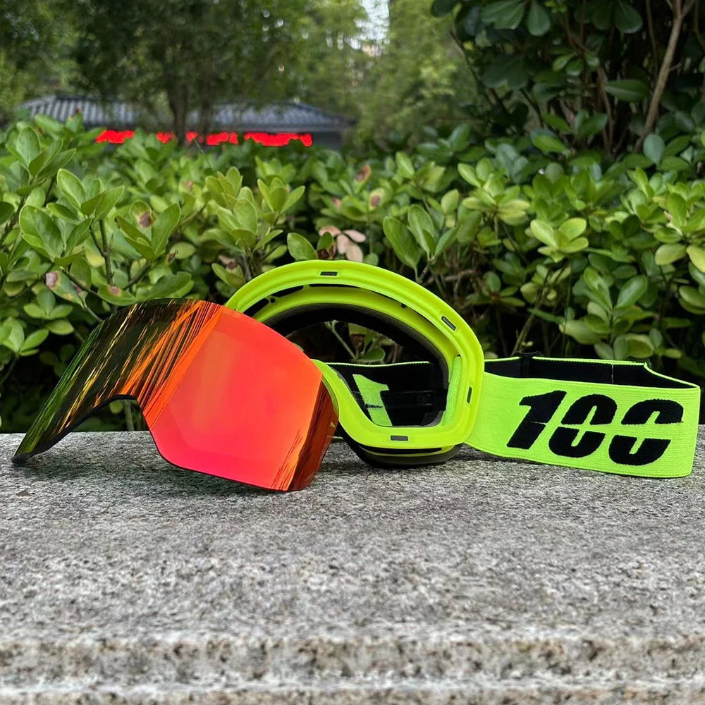100 Dirt Bike Motocross Goggles Over Glasses Anti Fog Magnetic Lens Off-Road Sandproof Motorcycle Eyewear For Men Women