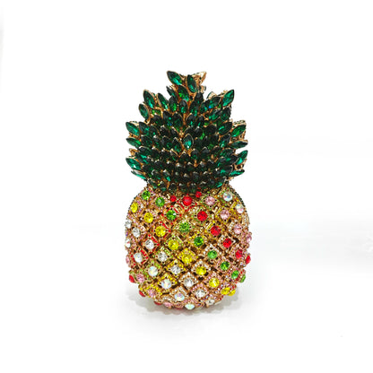 Blue Stone Pineapple Bag Diamond White Party Dinner Clutches Crystal Women Prom Formal Handbags For Lady Rhinestone Purses Bags