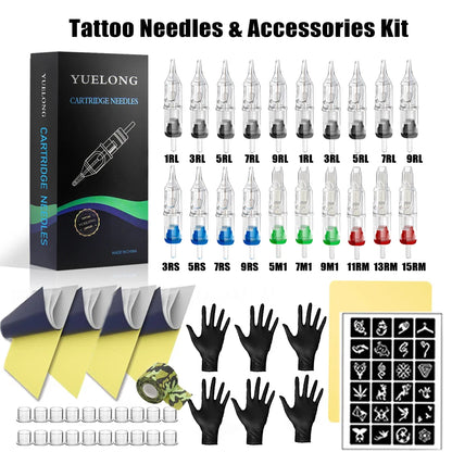 Complete Wireless Tattoo Pen Kit 7 Strokes Adjustable Tattoo Machine with Transfer Printer Ink Set Permanent Makeup Tattoo Kit