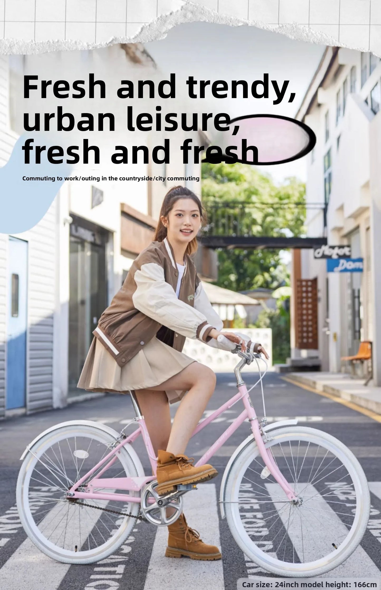 Women's Sweet & Fresh-Style Commuter Bike (For Junior & Senior High School Students · Unisex Adults · Commuter Racing Model)