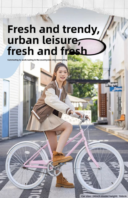 Women's Sweet & Fresh-Style Commuter Bike (For Junior & Senior High School Students · Unisex Adults · Commuter Racing Model)