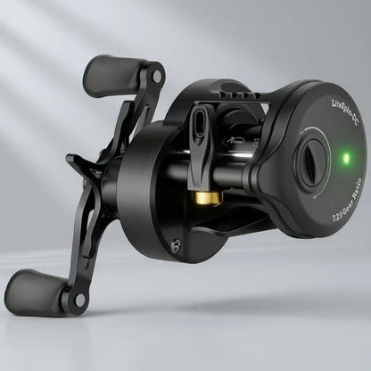 Smart DC Electronic Brake Drum Reel Anti Backlash Micro Lure Long Cast With Sound Alert 7.2:1 Gear Ratio 5kg Drag 5+1 Bearings
