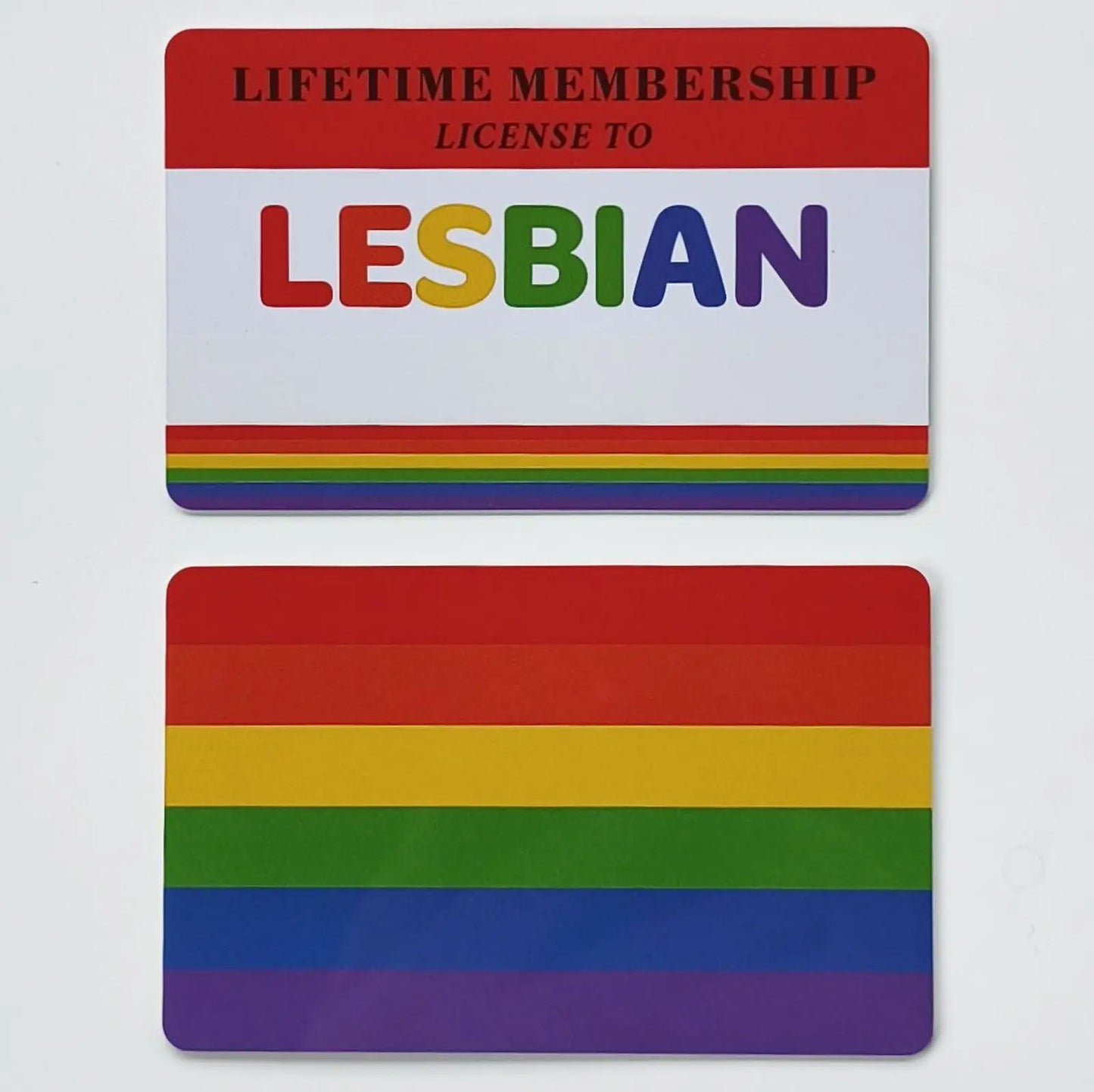 Writable LGBTQIA Identity Card LGBT Pride Cards Lifetime Membership Card perfect rainbow community gift
