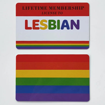Writable LGBTQIA Identity Card LGBT Pride Cards Lifetime Membership Card perfect rainbow community gift