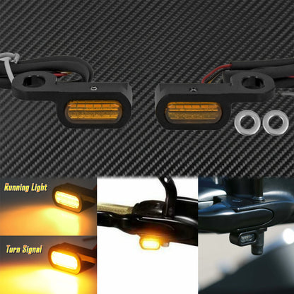 Motorcycle LED Turn Signal Indicator Light With E Mark For Harley Touring Electra Street Road Glide FLHR 2014-Up Softail 2016-17
