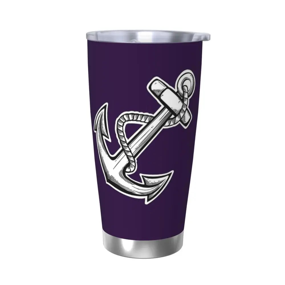 Fremantle Dockers Anchor Stainless Steel Tumbler Vacuum Insulated Mugs Thermal Cold Cup Straw With Lid 20oz