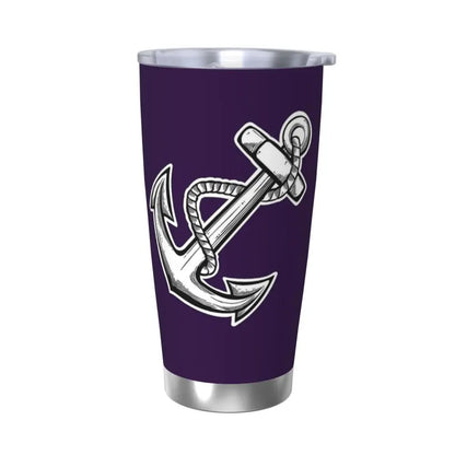 Fremantle Dockers Anchor Stainless Steel Tumbler Vacuum Insulated Mugs Thermal Cold Cup Straw With Lid 20oz