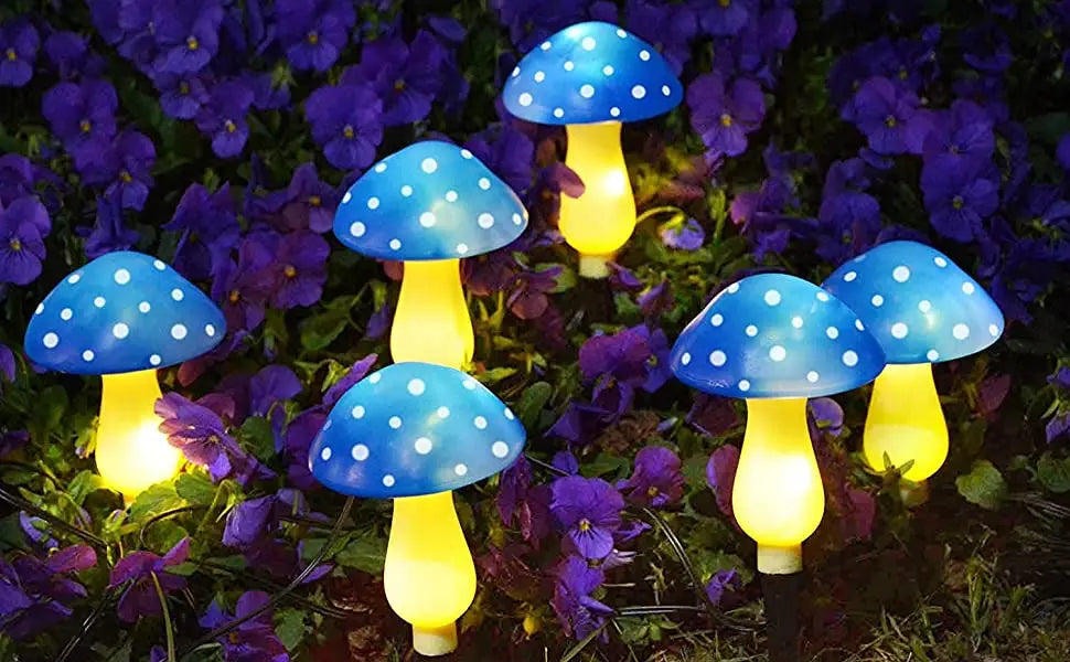 12 Pack RGB Solar Mushroom Light Solar Garden Stake Light 8 Modes Waterproof Mushroom Solar Light For Garden Yard Landscape