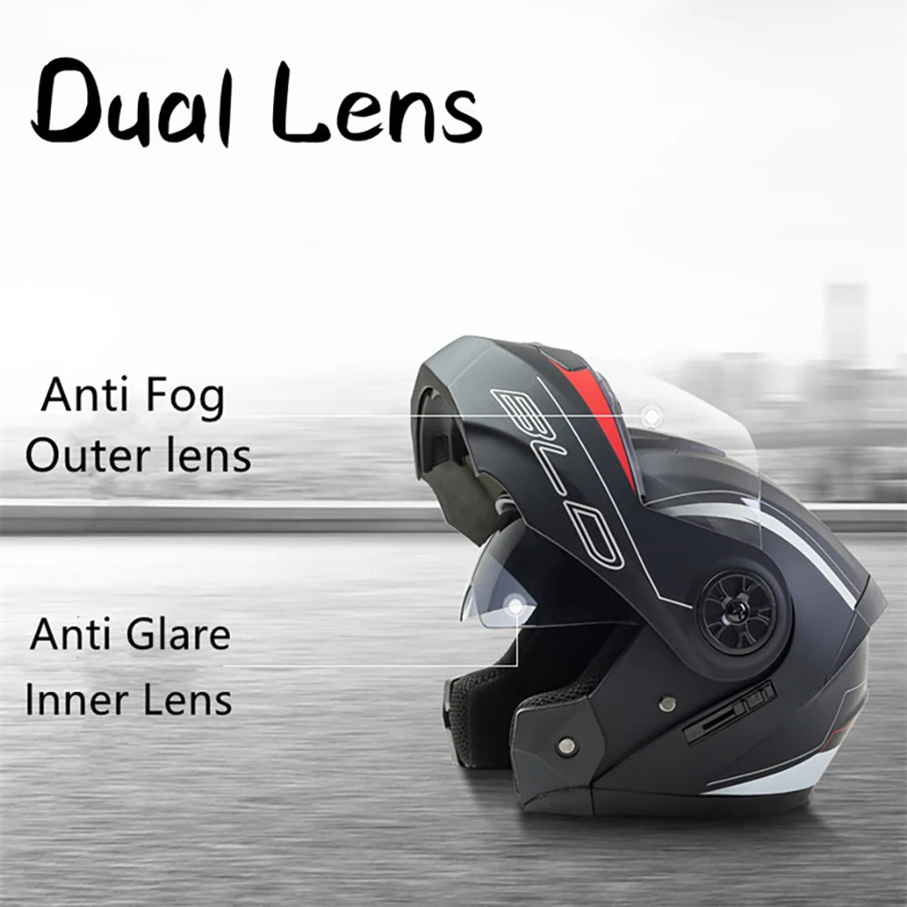 DOT Approved Personalised Flip Up Motorcycle Helmet For Men Women Safety Downhill Motocross Racing Modular Full Face Casco Moto
