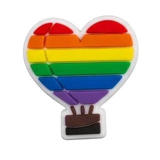 1-10PCS Love Pride Balloon Ice Cream Flag Rainbow PVC Shoe Charms Buckle Clog Fit Wristbands Sandals Shoes Decoration Party Gift