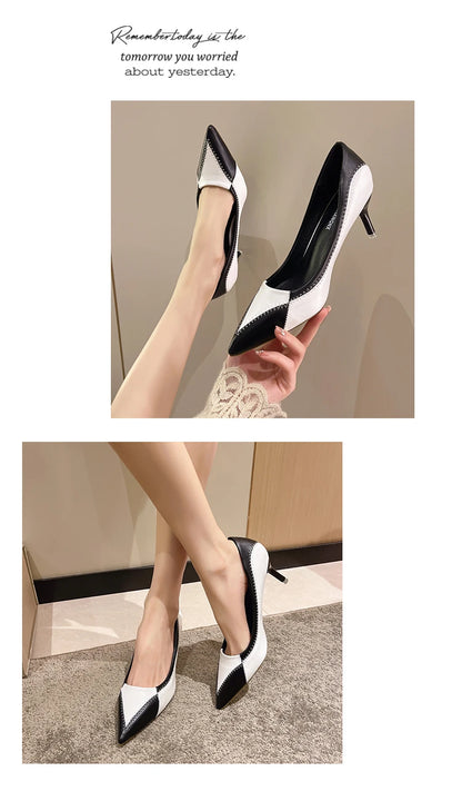 Summer New Pointed Toe Stiletto Sandals High Heel Women's Shoes Banquet Party Women's Shoes Fashion Wedding Shoes 6.5-9cm Pumps