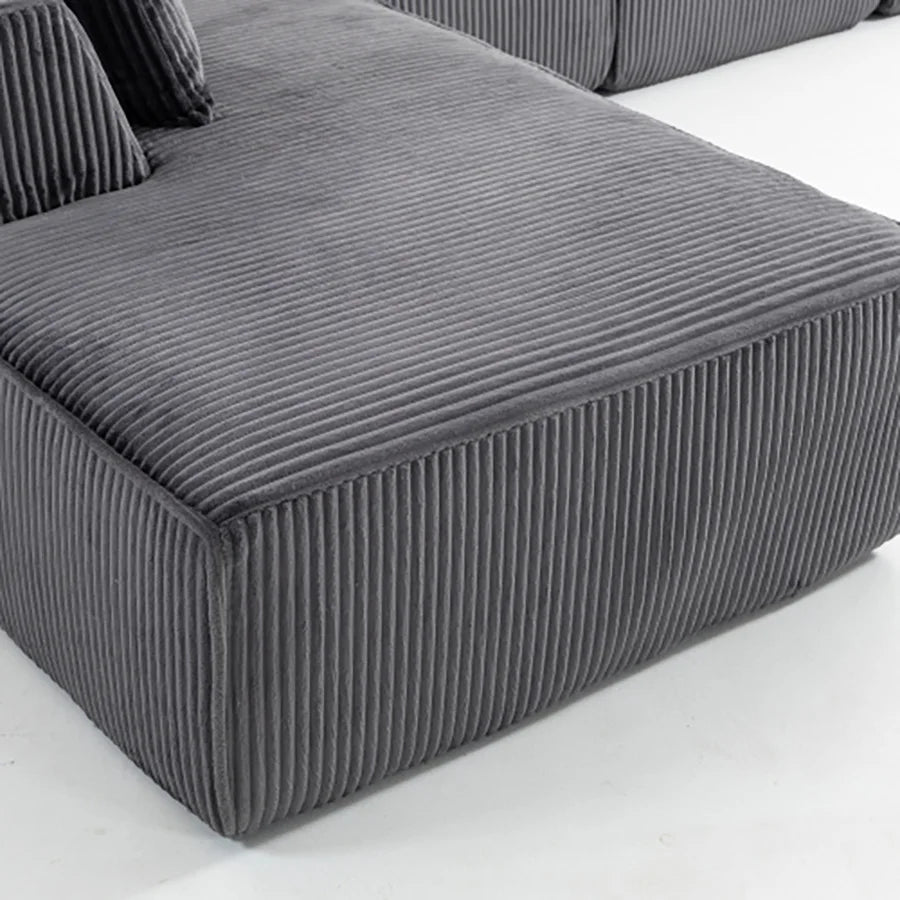 Sectional boneless Couch with L-Shape Chaise,Modern Modular sleeper Sofa with Deep Seat, Upholstered Couches for Room