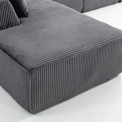 Sectional boneless Couch with L-Shape Chaise,Modern Modular sleeper Sofa with Deep Seat, Upholstered Couches for Room