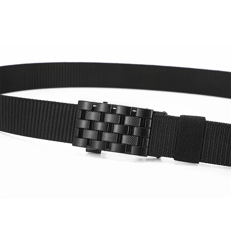 Men's Fabric Belt Nylon Canvas Automatic Belt Man Designer Belts Men Working Waistband Casual Men's Trousers Waist Belt ZX006