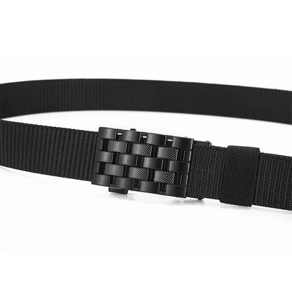 Men's Fabric Belt Nylon Canvas Automatic Belt Man Designer Belts Men Working Waistband Casual Men's Trousers Waist Belt ZX006