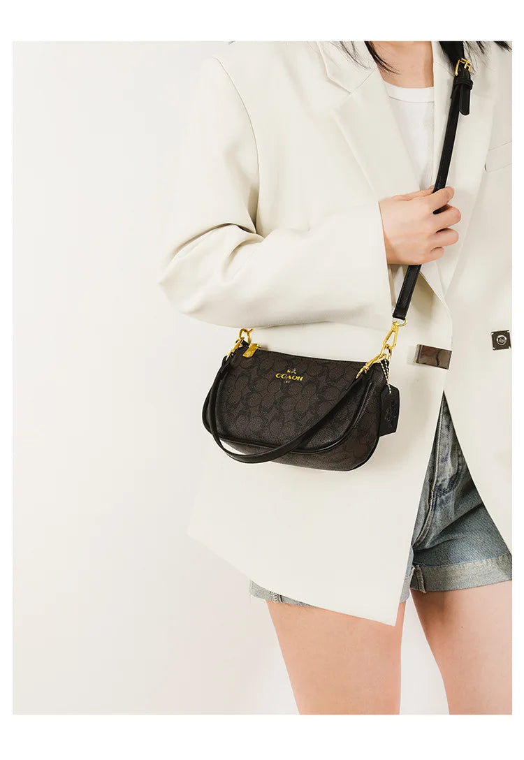 Classic Vintage Ladies Crossbody Handbag High-End Women's Underarm Shoulder Bag Elegant Designer Leather Messenger Bag For Women