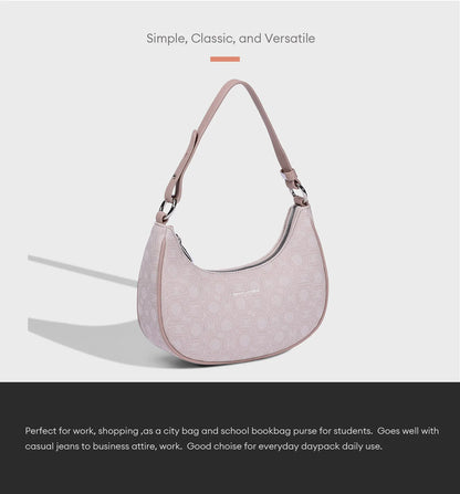 David Jones Multifunctional Women's Leather Underarm Bag Autumn Summer Trendy Crescent Bag Fashion Luxury Vintage Shoulder Bag