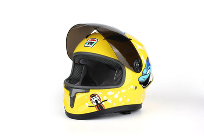 New Cute Kids Full Face Helmet Adjustable Bike Motorcycle Safety Helmet for All Seasons