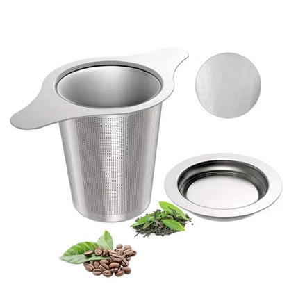 1PCS Reusable Tea Leak Stainless Steel Filter Coffees Infuser Basket Tea Strainer Teapot Cup Filter Multi- Teapot Infuser Leak