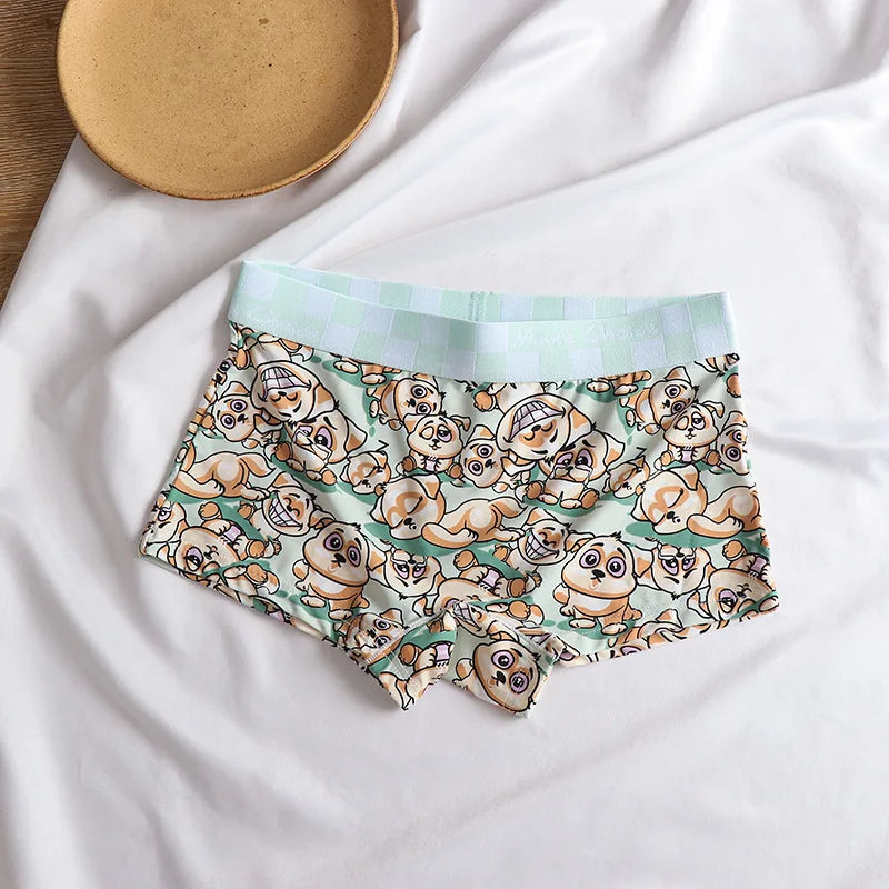 Ice Silk Women Panties Seamless Breathable Lady Underwear Sexy Safety Boxers Shorts Gradient Sports Women's Intimates Boyshorts
