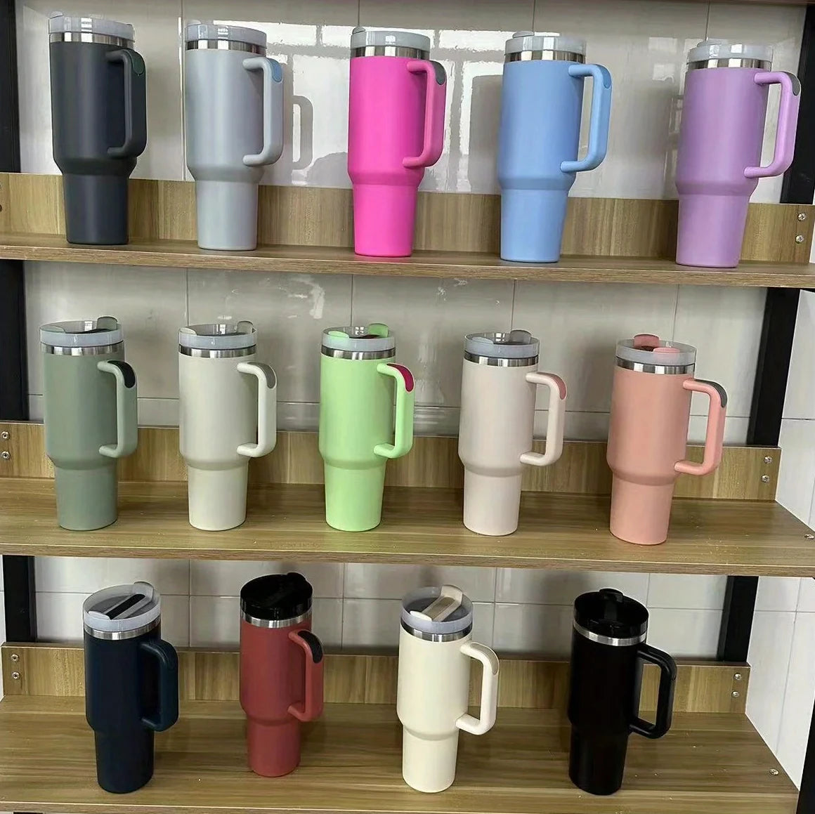 40oz H2.0, 304 Stainless Steel Vacuum Insulated Tumbler With Lid Straw For Water Cold Warm Thermal Coffee Car Cup