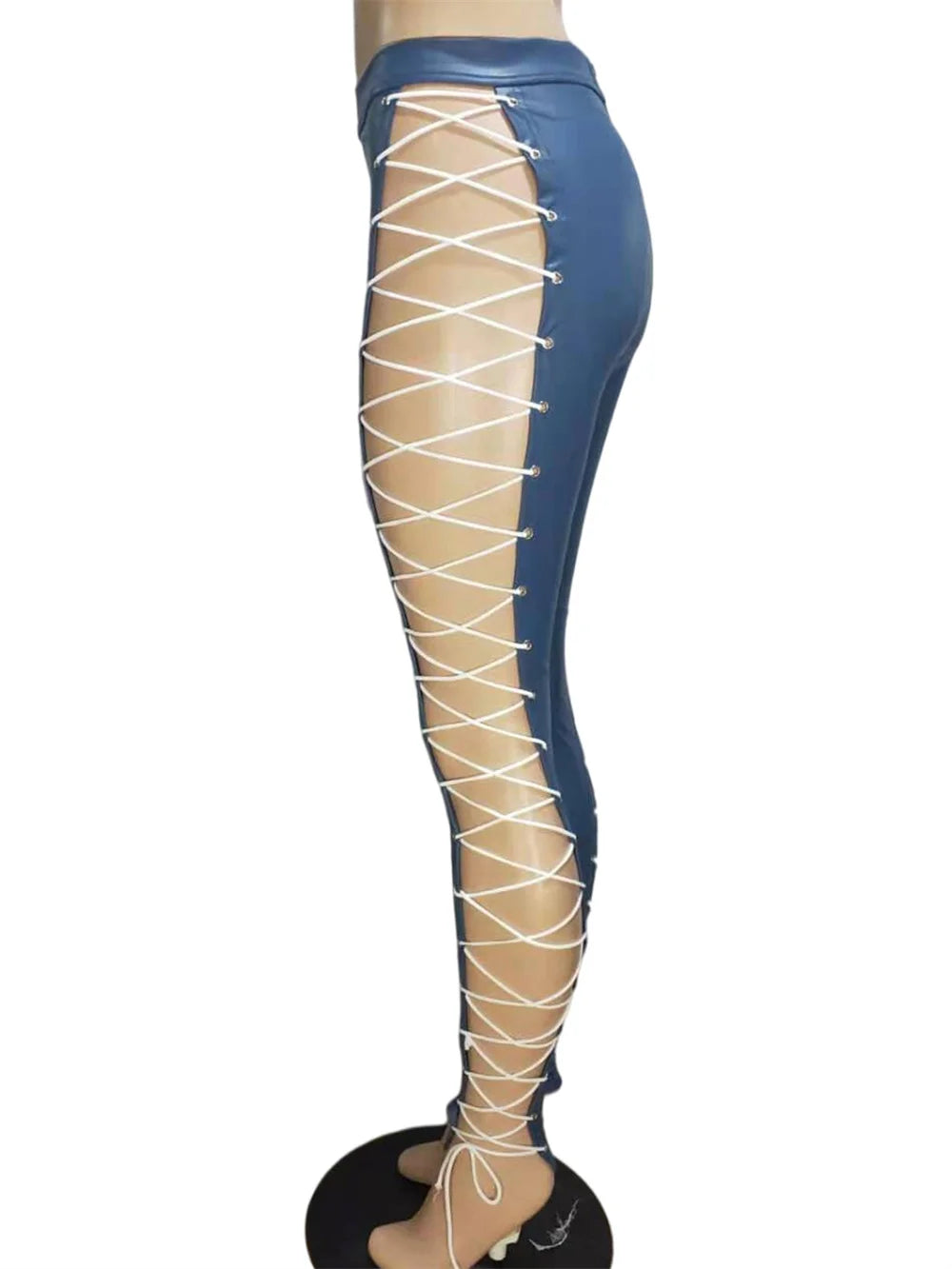 Sexy 2025 fashion vintage streetwear leather pants women summer goth leggings festival clothing emo black pencil pants trousers