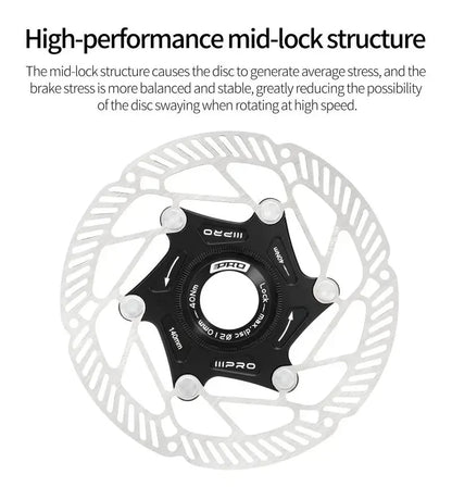 IIIPRO Bike Brake Floating Rotor 140/160/180/203mm Center Lock Brake Disc Ultralight High Strength abstract heat Disc Bike Part