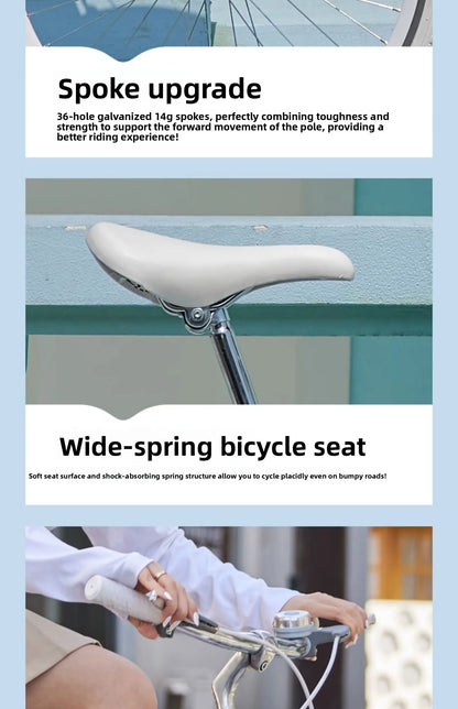 Women's Sweet & Fresh-Style Commuter Bike (For Junior & Senior High School Students · Unisex Adults · Commuter Racing Model)