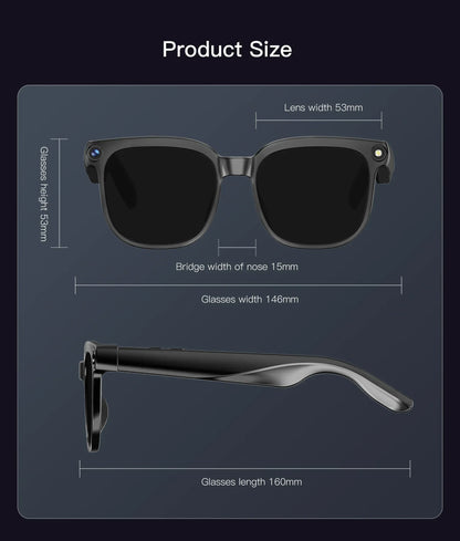 2026 4K HD AI Smart Glasses New Bluetooth Call Voice Assistant Control Chat GPT 800MP Camera AI Translation Sunglasses Men Women