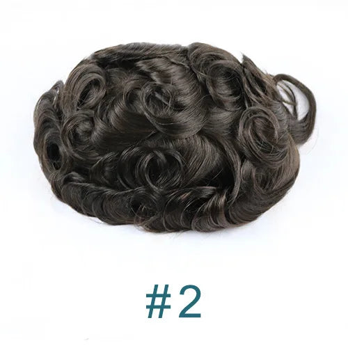 Grey Man Human Hair Wigs Replacement Natural Hairline Full Injection PU Base Prosthesis Capillary 1B40 1B80 Old Man Hairpieces