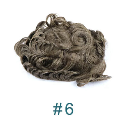 Natural Hairline 1B65 Grey Old Man 100% Human Hair Wigs System Prosthesis Super Durable 0.1mm Strong PU Base Men Silicon Toupee