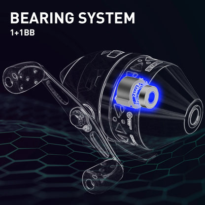 ZUKIBO Portable Slingshot Fishing Reel 4.0:1 High Speed Reel Left Right Hand Catapult Hunting Shooting Closed Fish Reel New