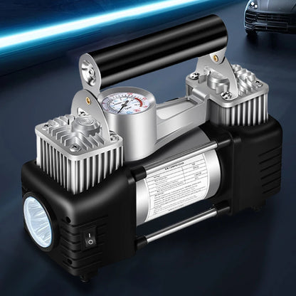 12V Portable Dual Cylinder Air Pump Heavy Duty Car Truck Air Compressor 150PSI Car Digital Tyre Inflator Tyre Inflatable Pump