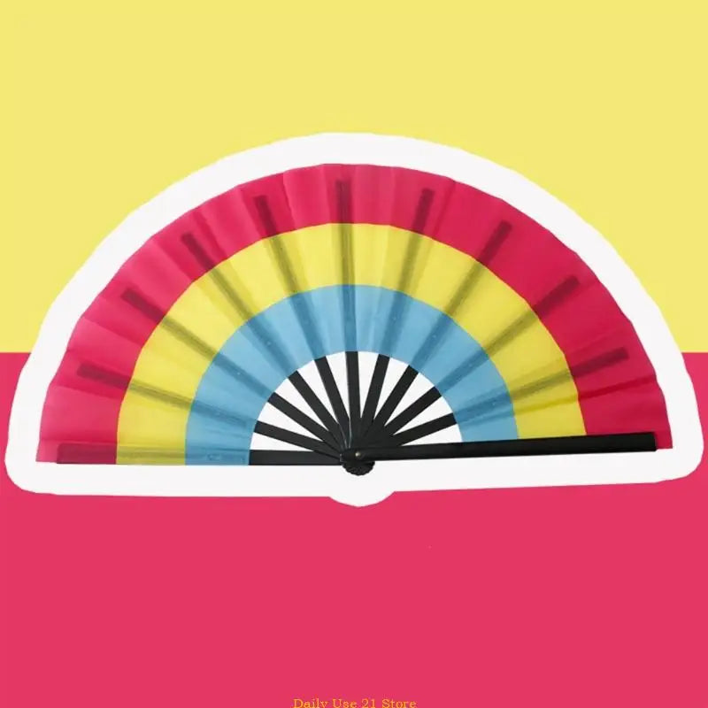 Rainbows Folding Fan Colourful Fan LGBTs Gay Prides Party Summer Music Festival