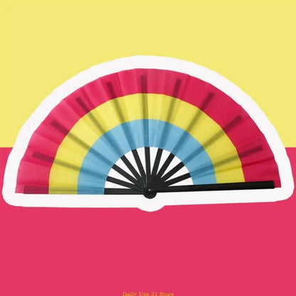 Rainbows Folding Fan Colourful Fan LGBTs Gay Prides Party Summer Music Festival