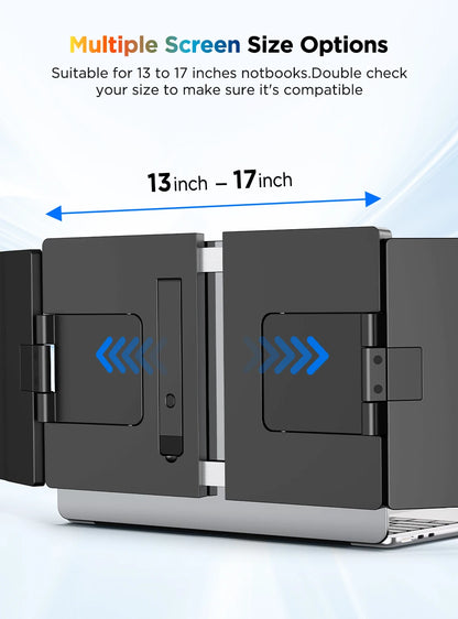 UPERFECT 14" 2K Triple Portable Monitor with 360° Rotation Stand 2240x1400 QHD IPS Laptop Screen Extender for Windows Chrome Mac
