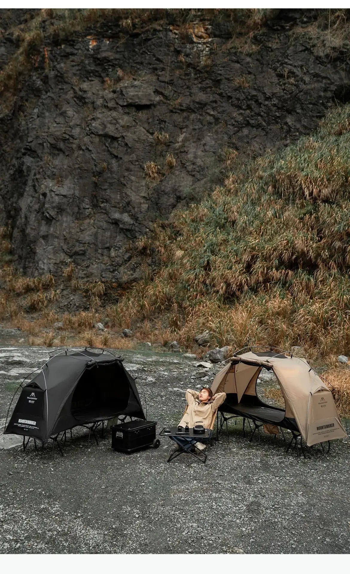 MOUNTAINHIKER Nwe Single Camp Bed Tent Outdoor Waterproof Rainproof Multi-purpose Leisure Camping Tent for Hiking And Travel