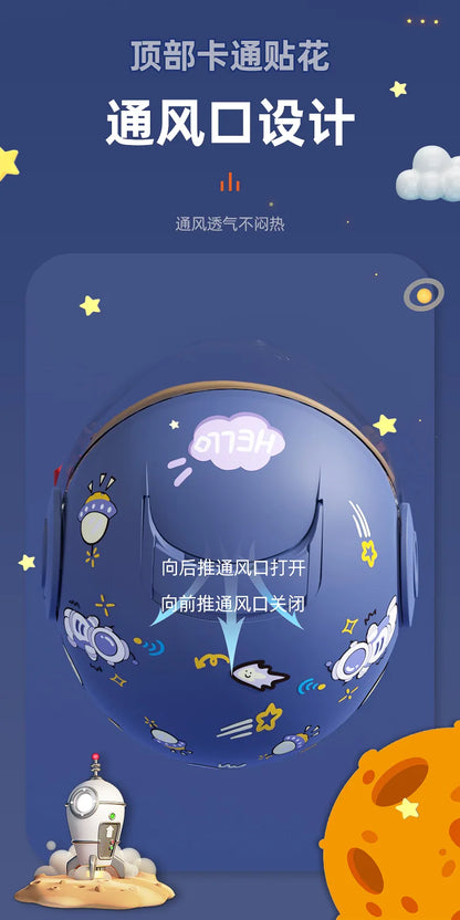 Children's Four Seasons Helmet New National Standard Class A 3C Certification Cartoon Electric Vehicle Helmet Motorcy Casco Moto