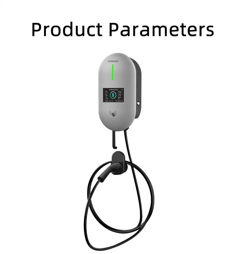 ROMADA EV Charging Station 32A Electric Vehicle Car Charger EVSE Wallbox Wallmount 7KW Type2 Cable IEC62196 Bluetoo APP Control