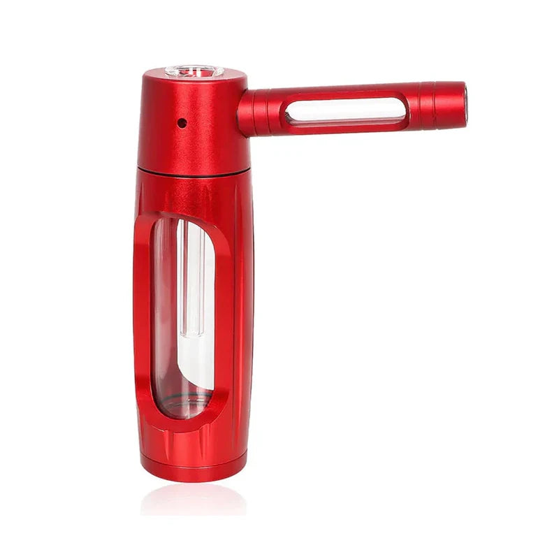 6″ Metal Aluminum Glass Bubbler Water Pipe Mini Smoking Bottle Portable Hookah Shisha Tube Filter (Ship within 24 hours)