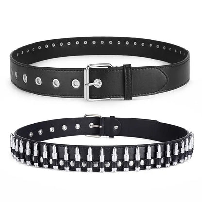 Fashion New Bullet Accessories Belt Metal Belt Men And Women Punk Hardware Jeans Belt Y2K Belt Designer Belt Women's Belt