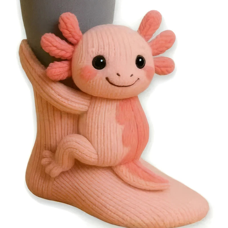 3D Knit Animal Socks Cute Floor Socks Hand Crocheted Double Layer Warm Sock with Cute Rabbit Panda Animals Christmas Gifts