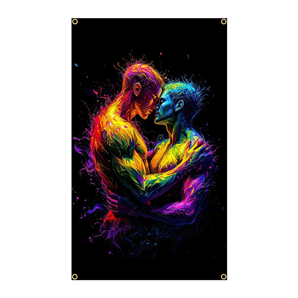 LGBTQ Rainbow GAY Bisexual Pride Flags Polyester Digital Printing Banner for Bedroom Wall Art Out Door Tapestry Decoration